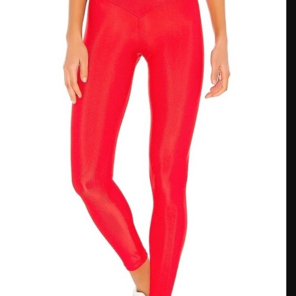 Beach Riot Red Ribbed Leggings *New* from Revolve - Picture 2 of 5